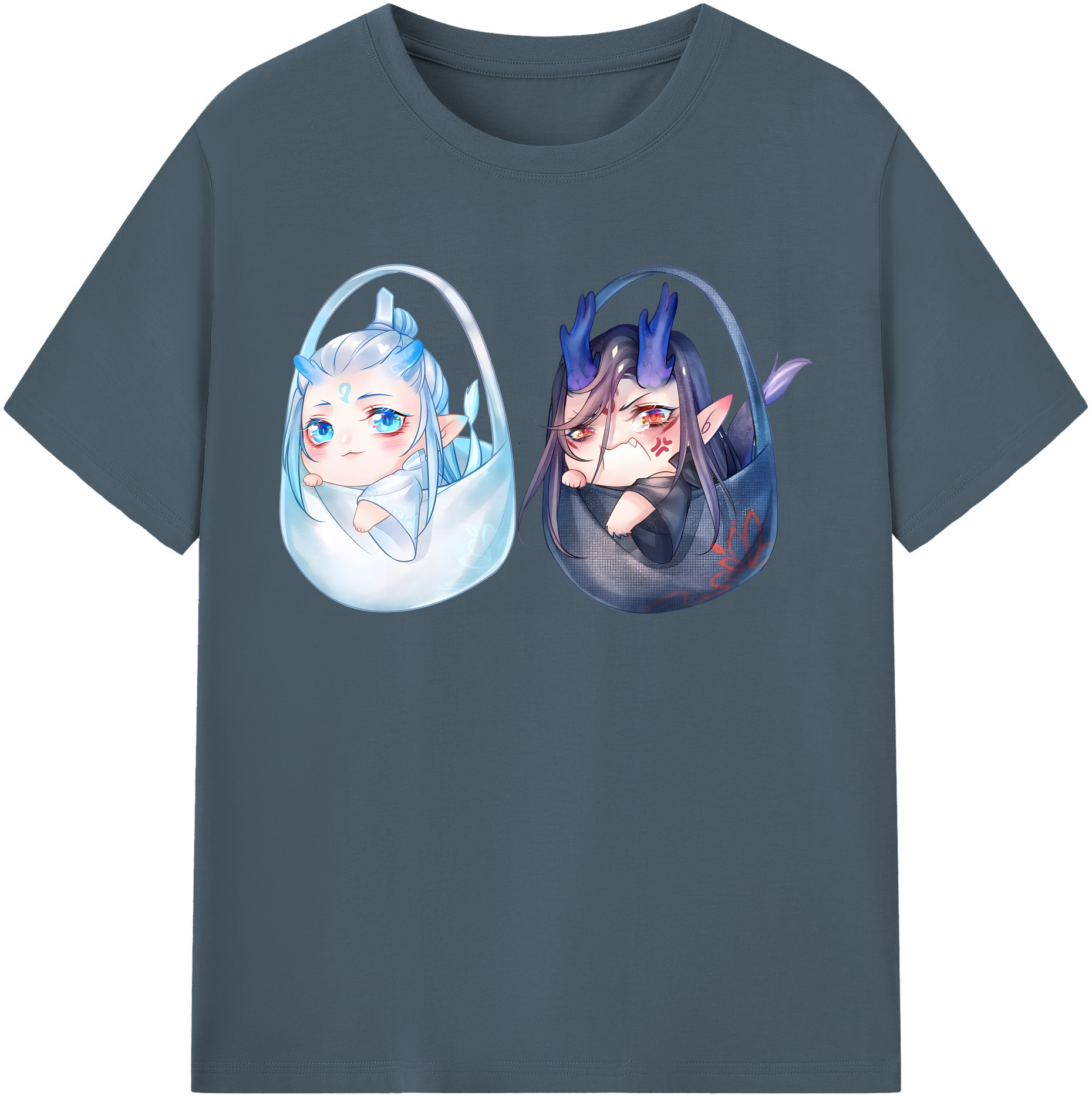 （画像用） Ne Zha 2 ナタ 魔童の大暴れ 綿100％半袖Tシャツ（フロントプリント）